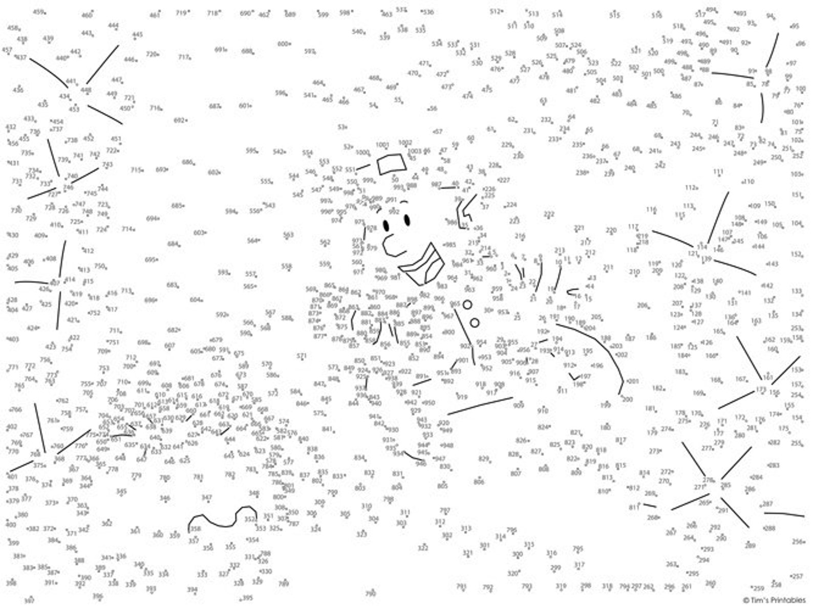Leprechaun Dot-to-dot / Connect the Dots - 1003 Dots - Etsy