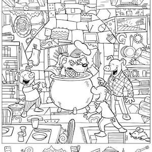 Hidden Objects Puzzle - The Three Little Pigs