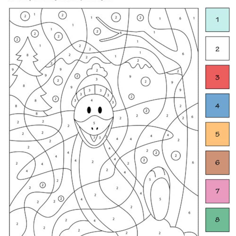 Winter Paint by Number - Etsy