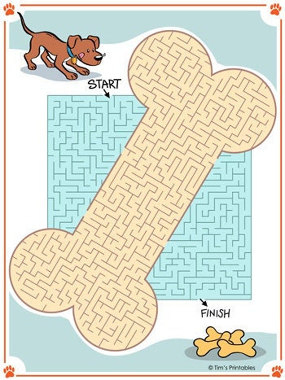 Dog Maze Printable -  Finland