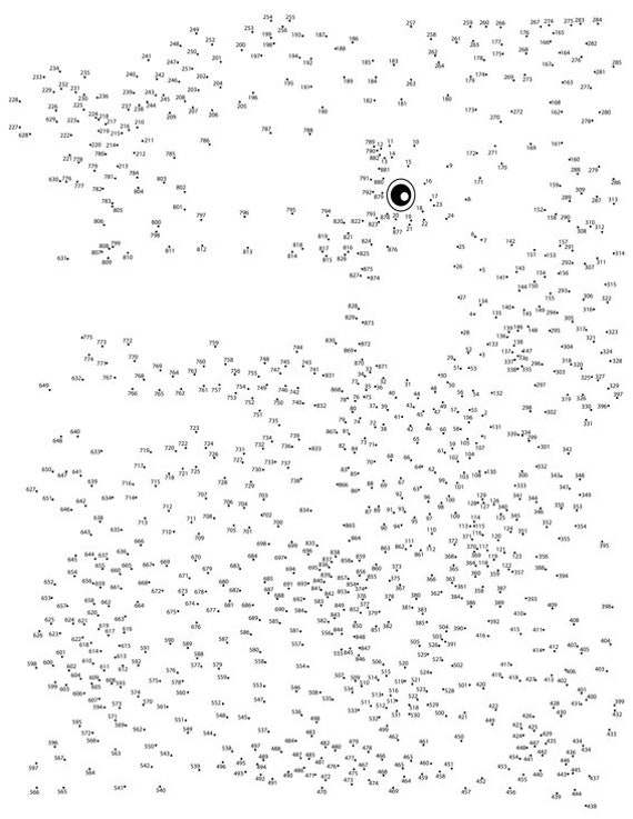 Toucan Dot-to-dot / Connect the Dots PDF - 882 Dots - Etsy