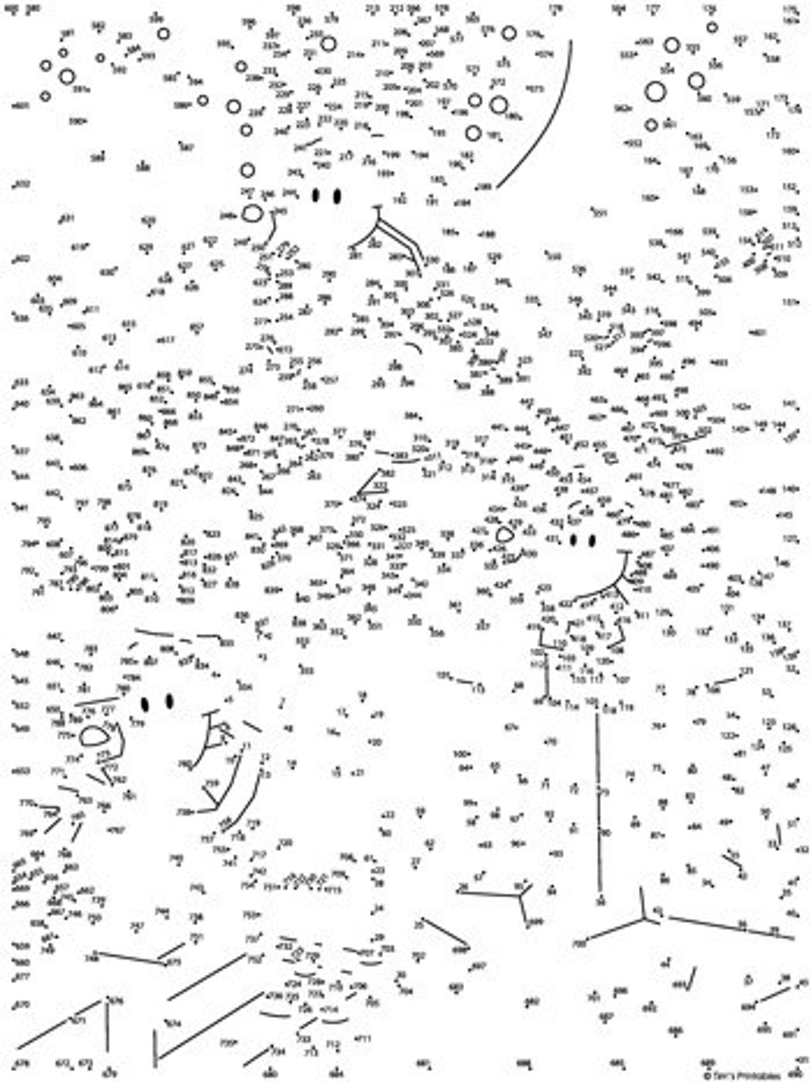 Santa's Reindeer Christmas Extreme Difficulty Dottodot / Connect the
