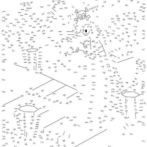 May include: A black and white connect the dots puzzle featuring a pirate skull and crossbones. The numbers range from 1 to 675.