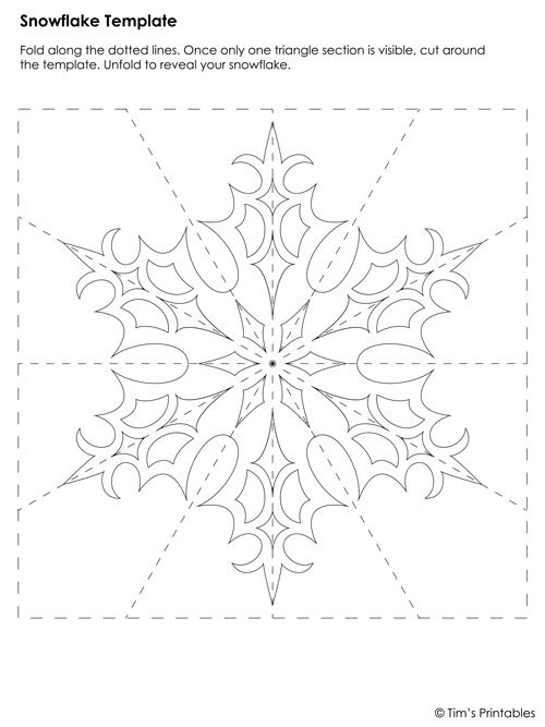 Snowflake Templates & Blank Snowflake Template - 9 Printables Total - Etsy