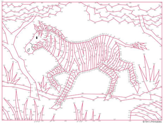 Buy Zebra Extreme Difficulty Dot-to-dot / Connect the Dots PDF