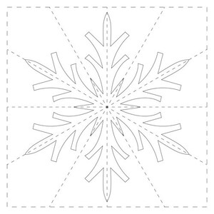 Snowflake Templates &amp; Blank Snowflake Template - 9 Printables Total - Etsy