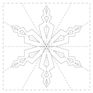 Snowflake Templates &amp; Blank Snowflake Template - 9 Printables Total - Etsy