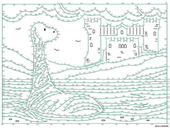 Loch Ness Monster Dot-to-dot / Connect the Dots - 840 Dots - Etsy