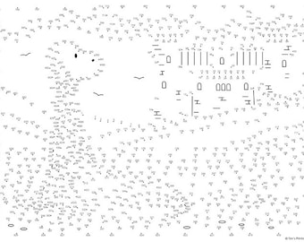Loch Ness Monster Dot-to-dot / Connect the Dots - 840 Dots - Etsy