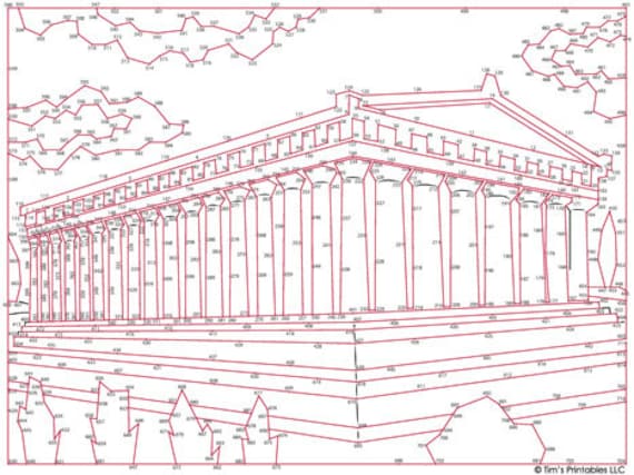 Parthenon Extreme Difficulty Dot-to-dot / Connect the Dots Parthenon Extreme Difficulty Dot-to-dot / Connect the Dots