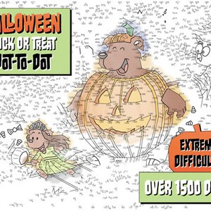 Halloween Trick or Treat Extreme Difficulty Dot-to-Dot / Connect the Dots PDF