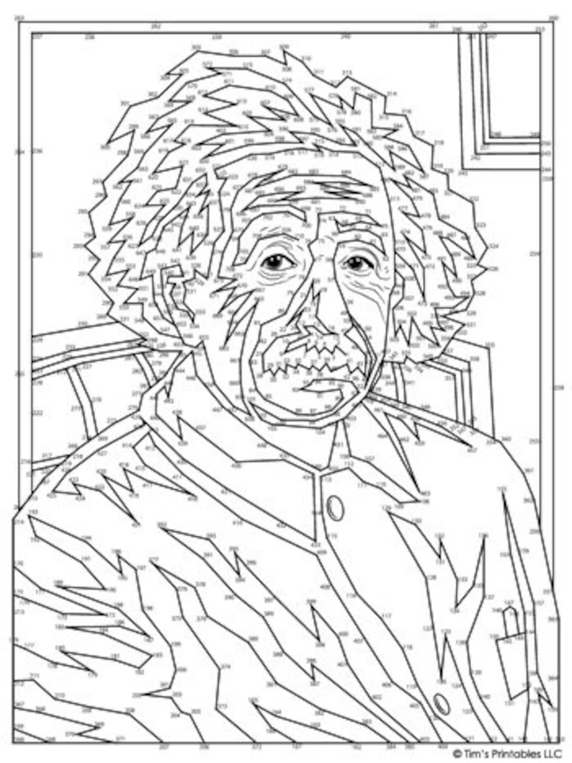 Albert Einstein Extreme Difficulty Dot-to-dot / Connect the Dots PDF - Etsy