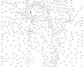 Seahorse Dot-to-Dot / Connect the Dots PDF - 822 Dots