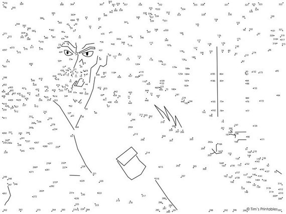 Vampire Dot-to-dot / Connect the Dots - 460 Dots! - Etsy