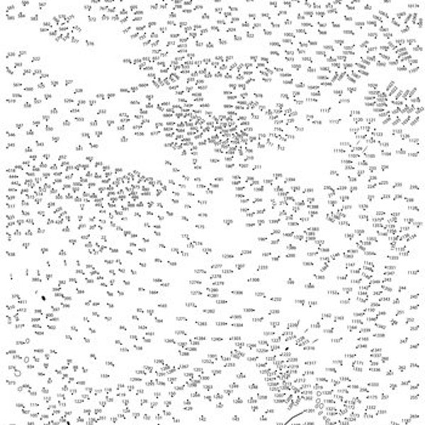 Volcano Extreme Difficulty Dot-to-Dot / Connect the Dots PDF - 1400 Dots