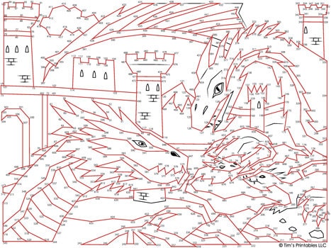 Dragon Family Extreme Difficulty Dot-to-dot / Connect the Dots PDF - Etsy