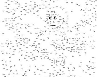 Monkey Extreme Difficult Dot-to-Dot / Connect the Dots PDF