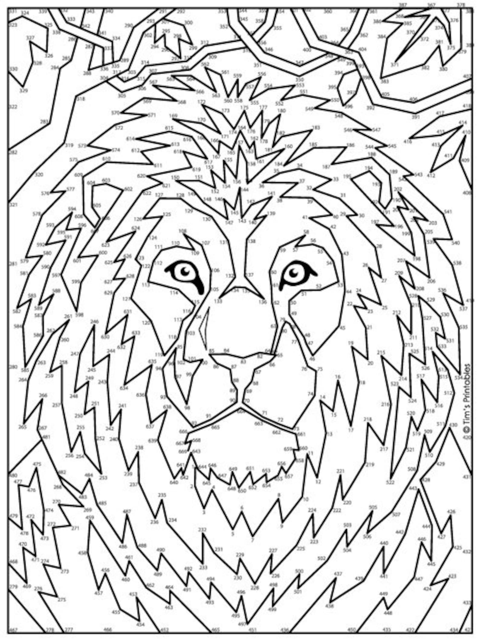 Lion Dottodot / Connect the Dots 2 PDF Etsy