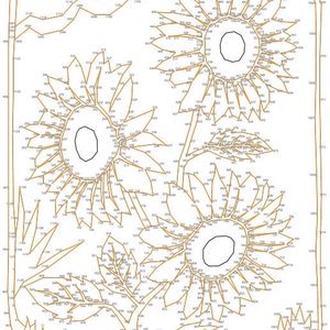 Sunflower Dot-to-dot / Connect the Dots PDF - 1145 Dots - Etsy