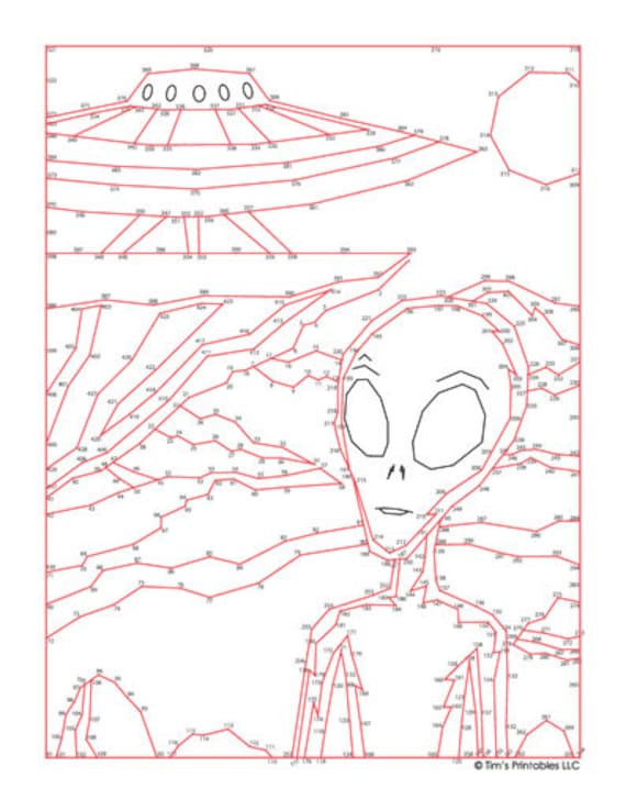 Martian Extreme Difficulty Dot-to-dot / Connect the Dots PDF - Etsy