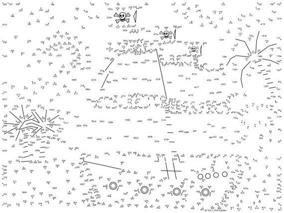 Pirate Ship Dot-to-Dot / Connect the Dots PDF - Etsy France