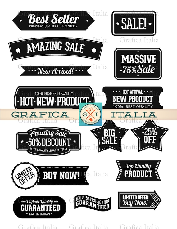 Label Clipart Set Sticker Clip Art Frame Banner