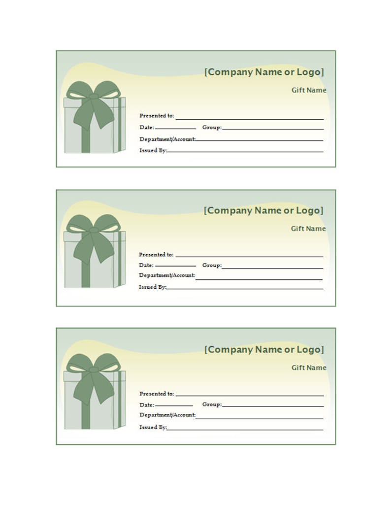 Certificado de regalo plantilla de WORD Editable descargar Etsy