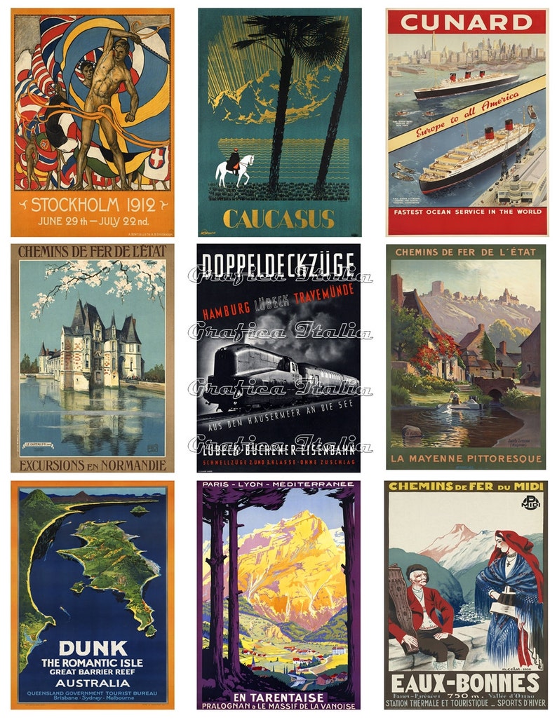 vintage luggage labels to print