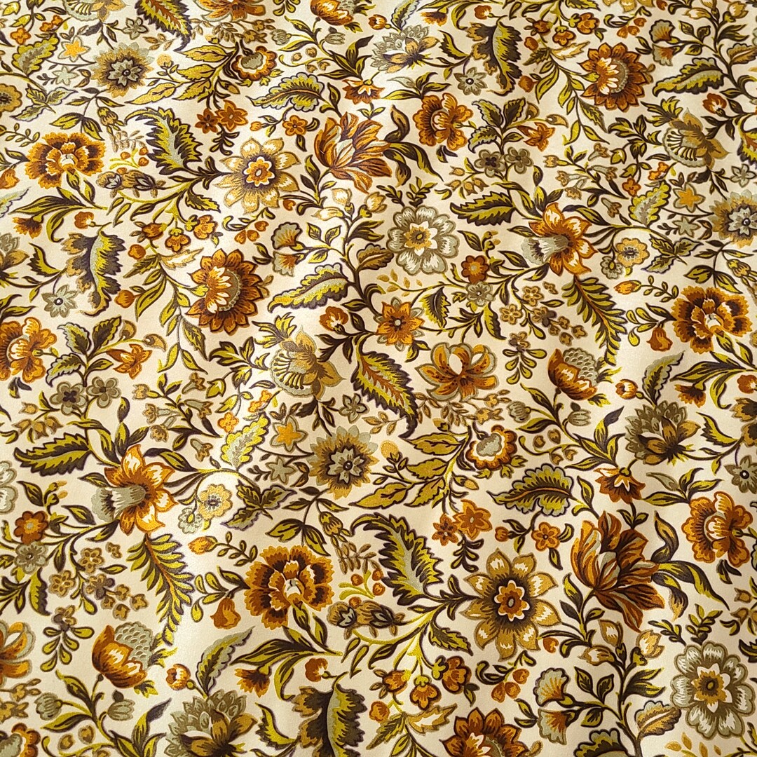 Retro Fabric Upholstery Remnant Etsy