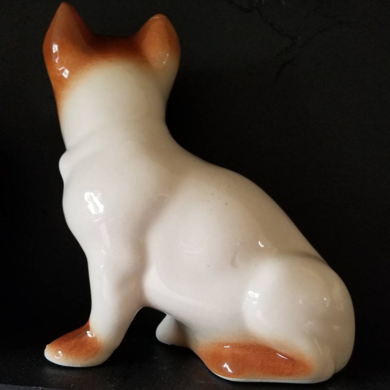Vintage ceramic English bulldog figurine statue knick