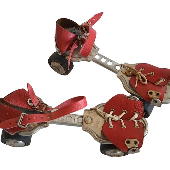 Metal and leather roller skates - image 3