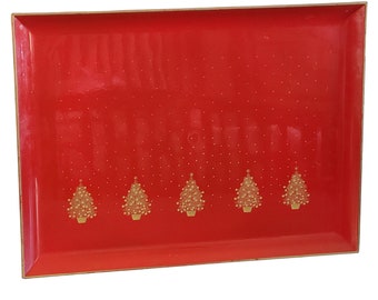 Otagiri laquered Chrisrmas tray