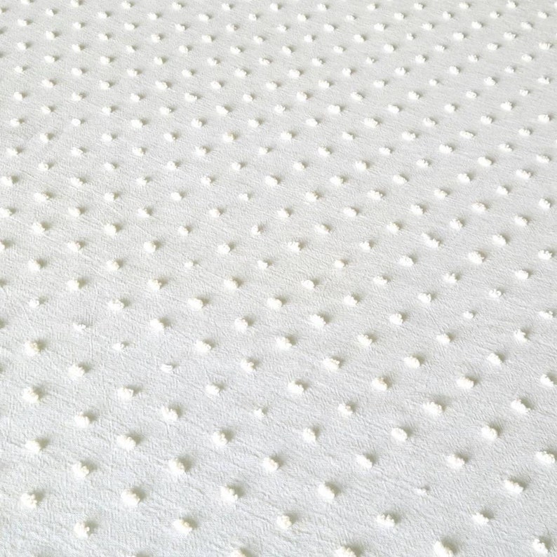 Vintage chenille bedspread polka dot lightweight fringed mid Etsy