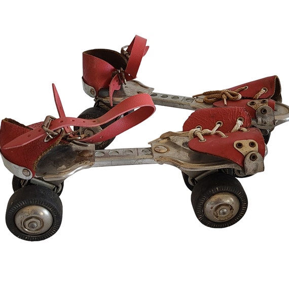 Metal and leather roller skates - image 2