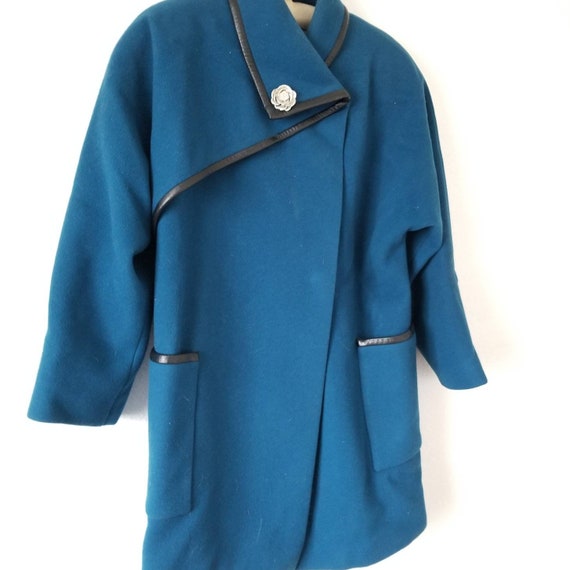 Vintage Pauline Trigere wool coat aline swing car