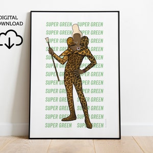 Ruby Rhod/The Fifth Element/Super Green/Sci Fi/Art Print/Digital Download