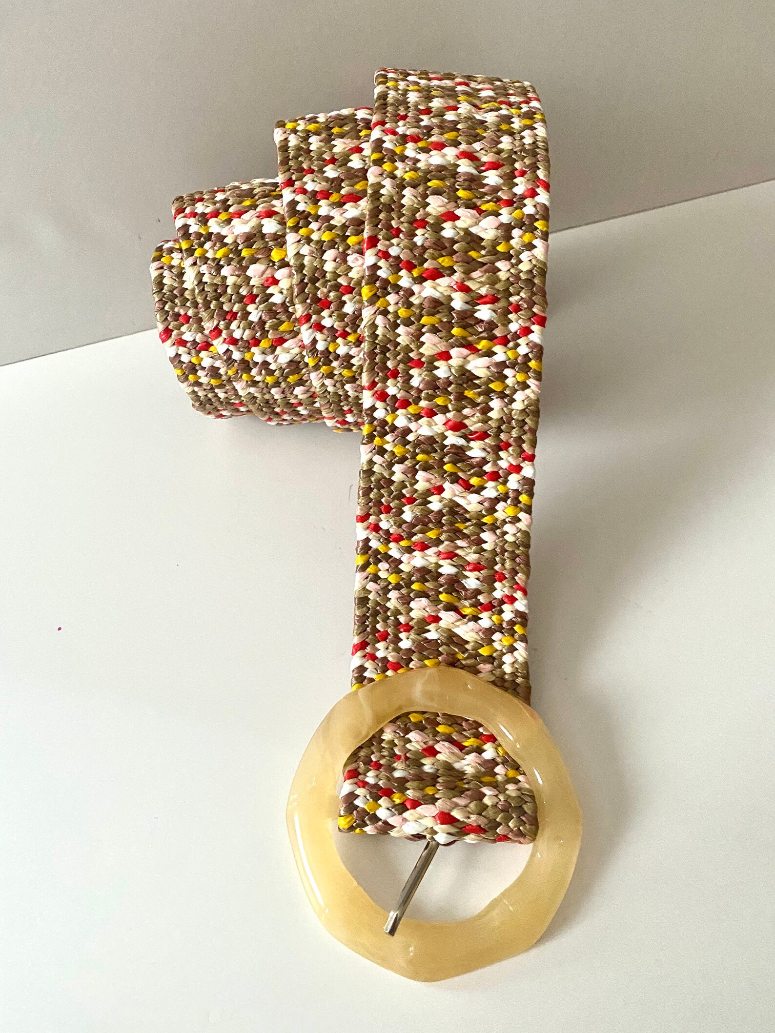 Womens Raffia Belt.multicolor Raffia Belt. Beige Raffia Belt. Raffia