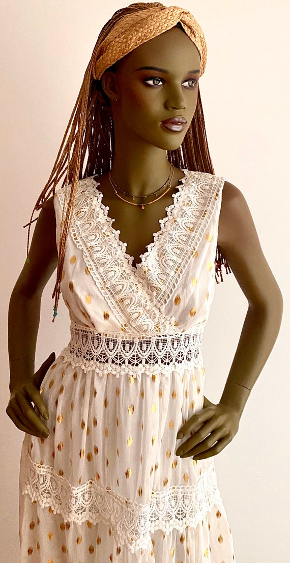 hippy white dress