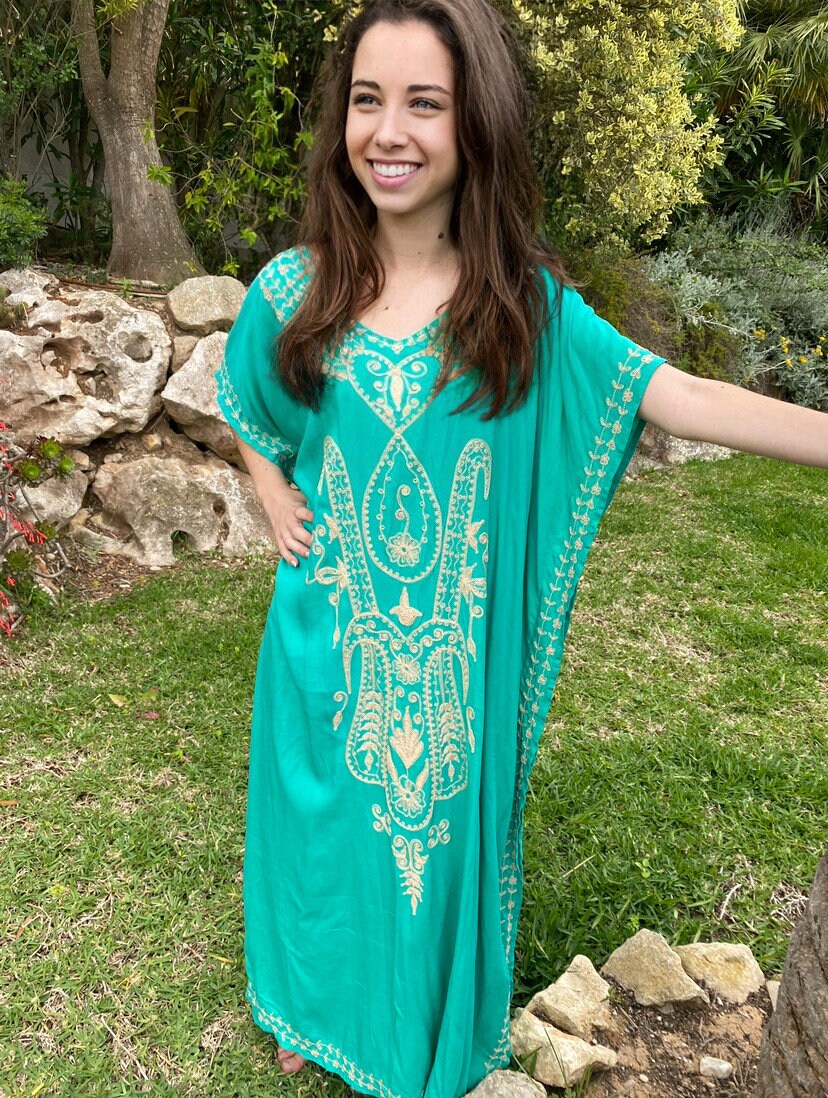 Boho Dress.blue Boho Dress.green Boho Dress. Maxi Boho Dress.long Boho Dress .embroidery Boho ...