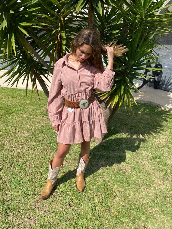 pink boho dress short