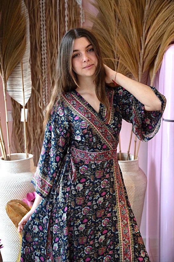 bohemian dress fabric Joyfolie Women's Gia Maxi Dress in Green | Boho Maxi Maxi Dress