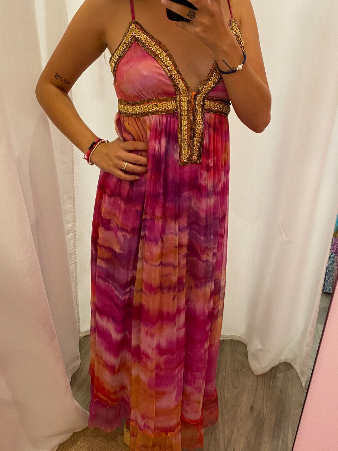 Tie Dye Boho Dress.boho Maxi Dress.long Dress.strapless Long Dress.maxi