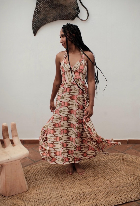 silk resort dress luxury silk dress 100% Silk Maxi Dress