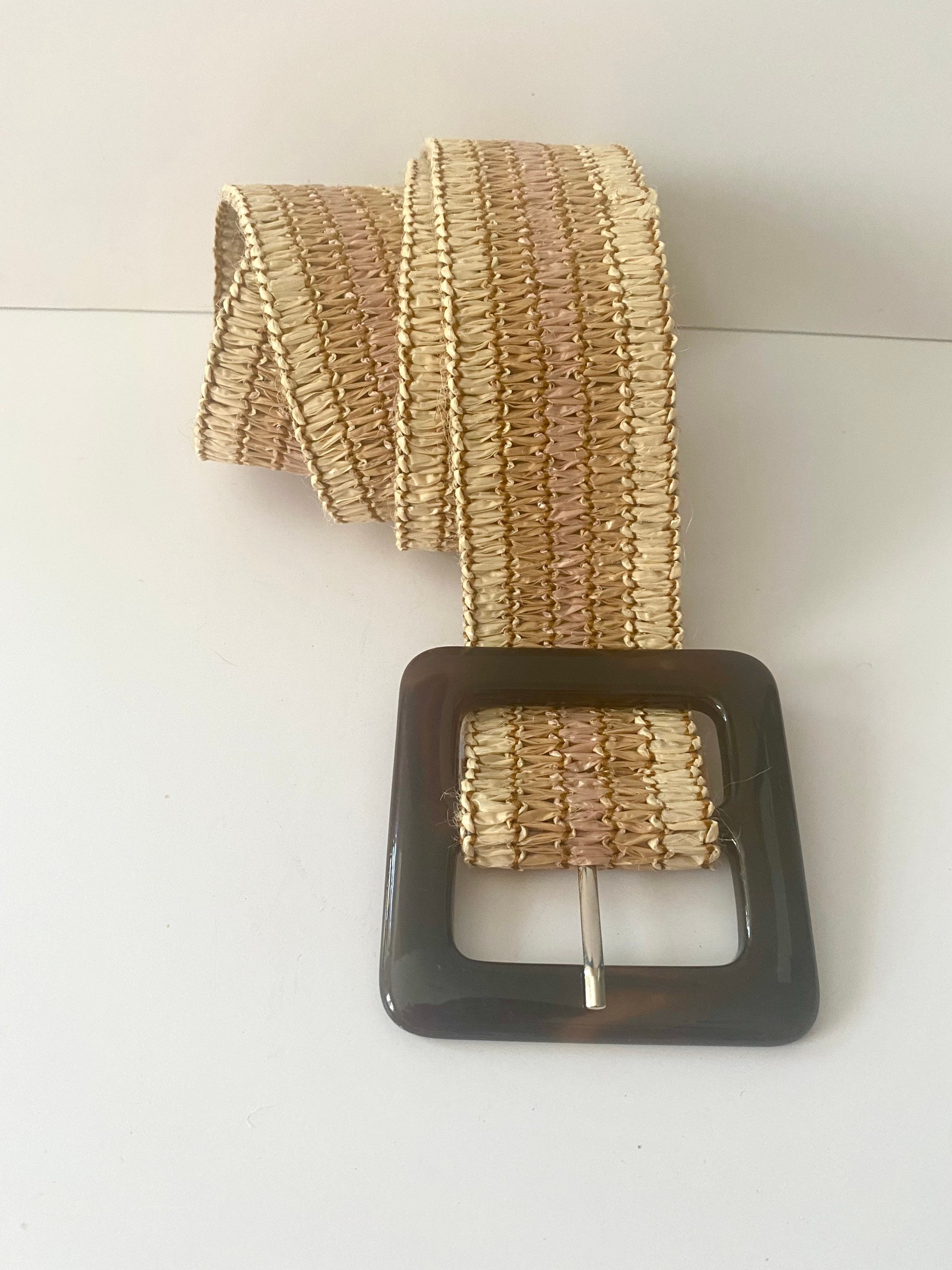 Raffia Belt . Natural Raffia Belt . Elastic Belt. Brown Belt. Etsy UK