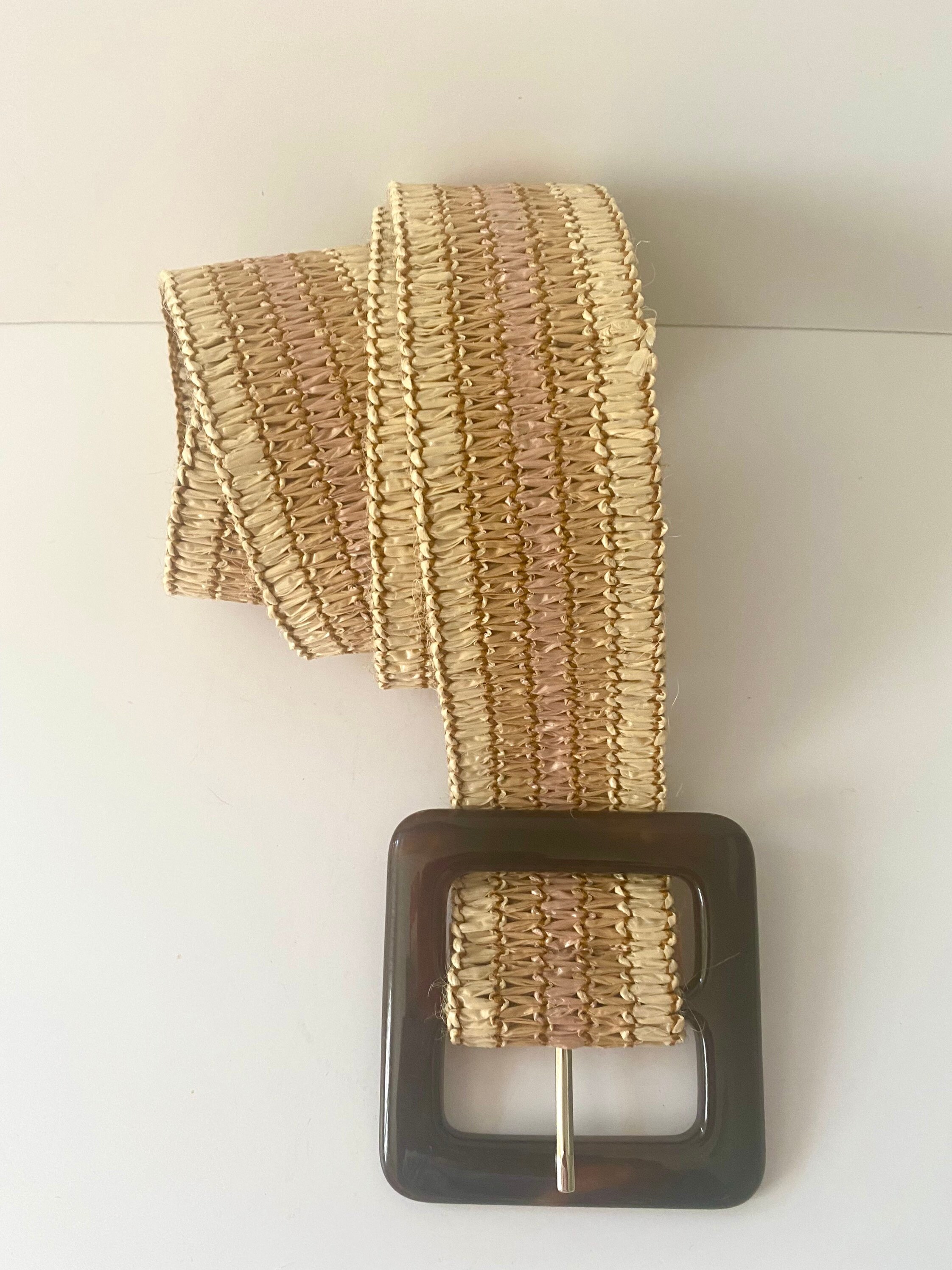 Raffia Belt . Natural Raffia Belt . Elastic Belt. Brown Belt. Etsy UK