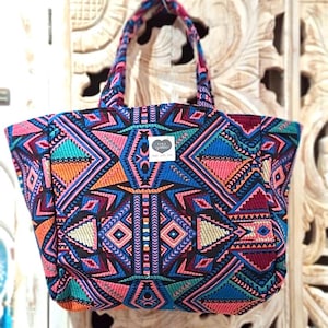 Ethnische Tasche. Böhmische Tasche. Handtasche. Bunte Tasche. Einkaufstasche. Handtasche. Jacquard-Tasche. Ibiza-Stil. Geschenk für sie.