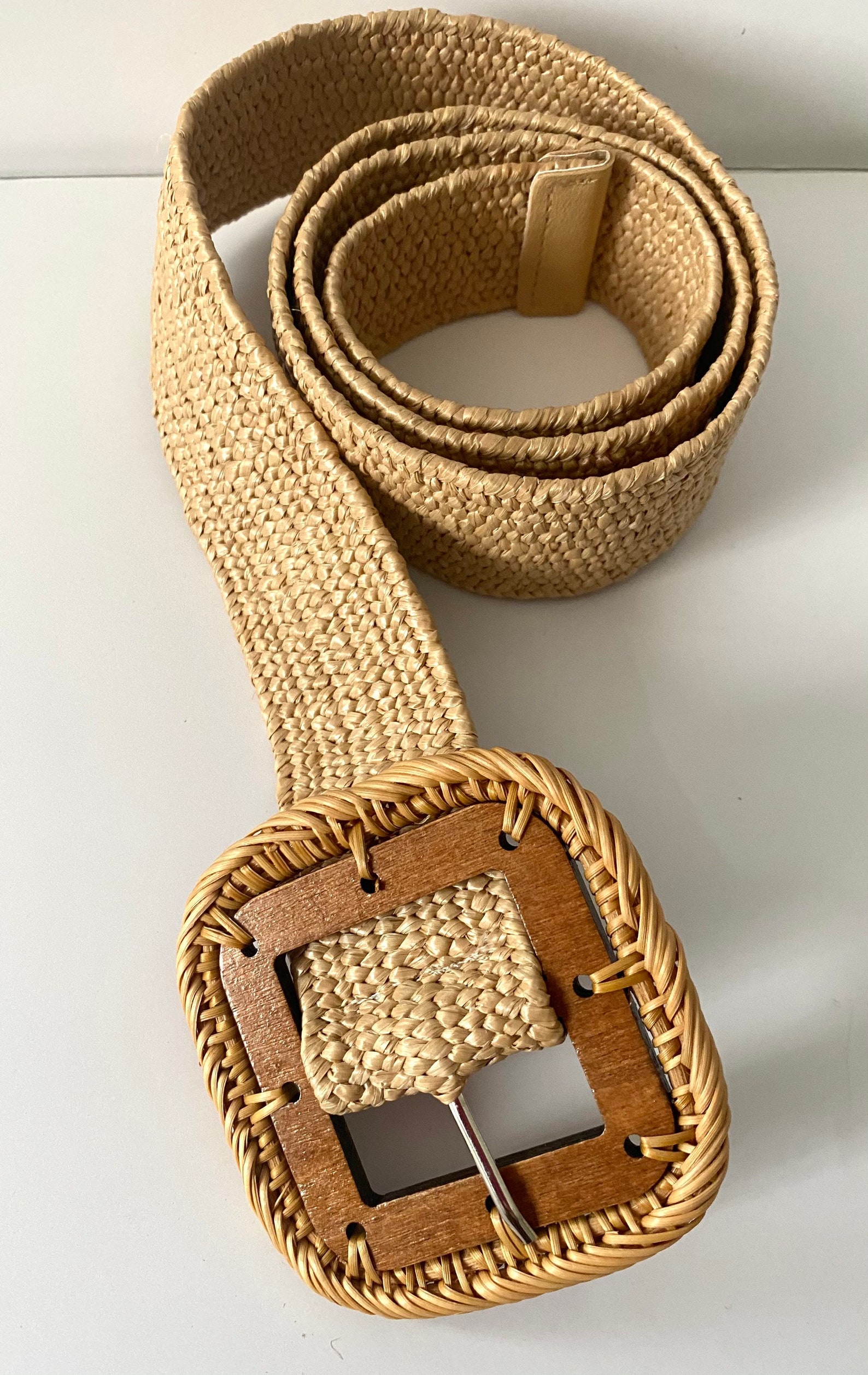 Bohemian raffia belt. brown raffia belt. brown raffia belt. | Etsy