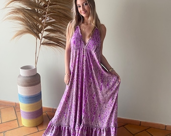 Purple Boho Dress. Silk Boho Dress. Maxi Dress. Boho Dress. Long Boho Silk Dress. Tie Dye Boho Dress. Boho Long Dress. Etsy Canada