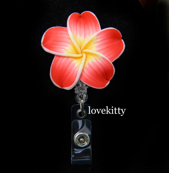 8-Piece Retractable ID Badge Reels With Clip - Flower Style Nurse Doctor Office Badge Holders