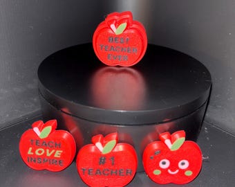 Personalized Teacher Fidget Toy – 3D Printed Apple & Pencil Clicker